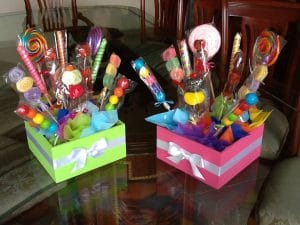 Regalos de cumpleaños con dulces