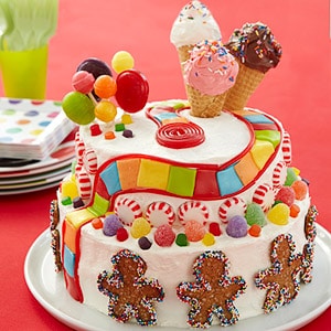Tortas de cumpleaños con dulces